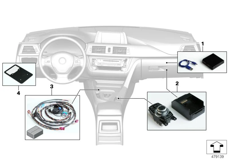 BMW Satz Halter Controller F20 F21 F25 F30 F31 F32 F33 F34 F36 F45 F46 F48 65902410425