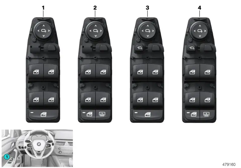 BMW Bedieneinheit Schaltzentrum Tür 61316832733