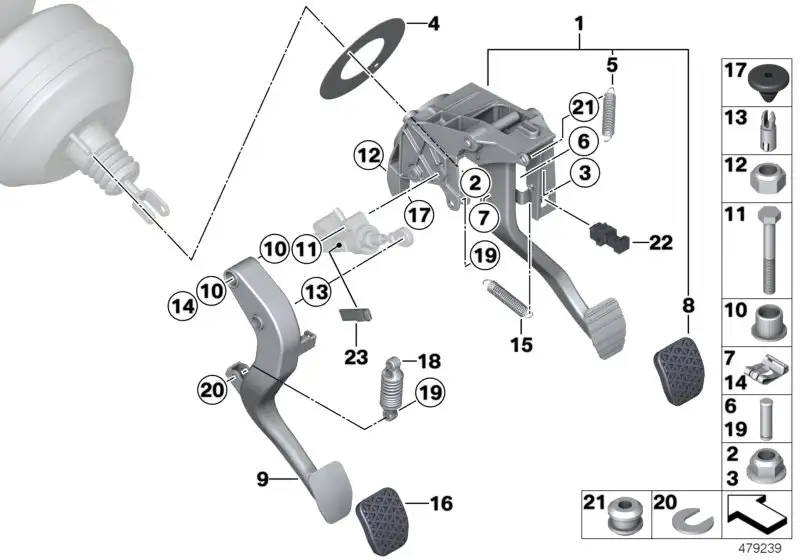 BMW Kupplungspedal E81 E82 E84 E87 E88 E90 E91 E92 E93 F20 F21 F2