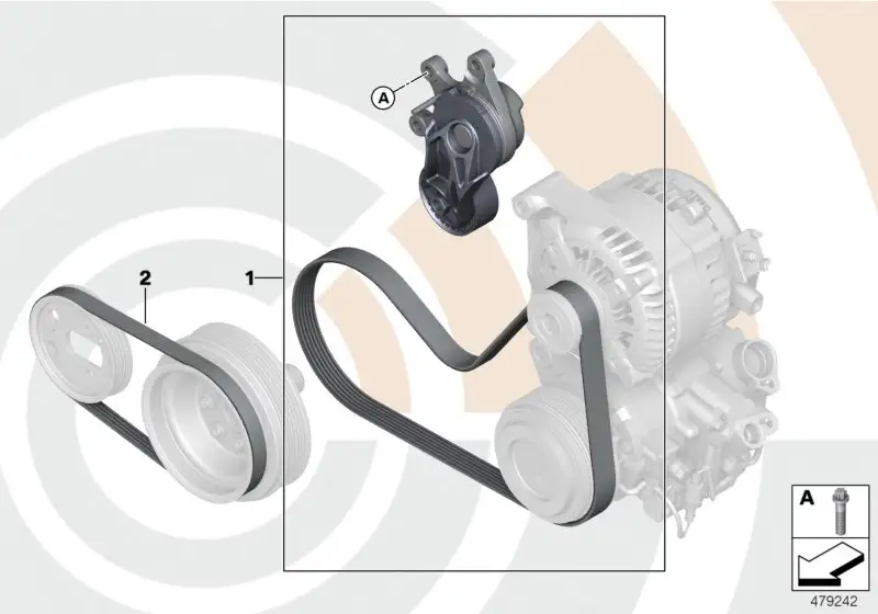 BMW Satz Riementrieb Wasserpumpe Generator E84 E89 F07 F10 F11 F2