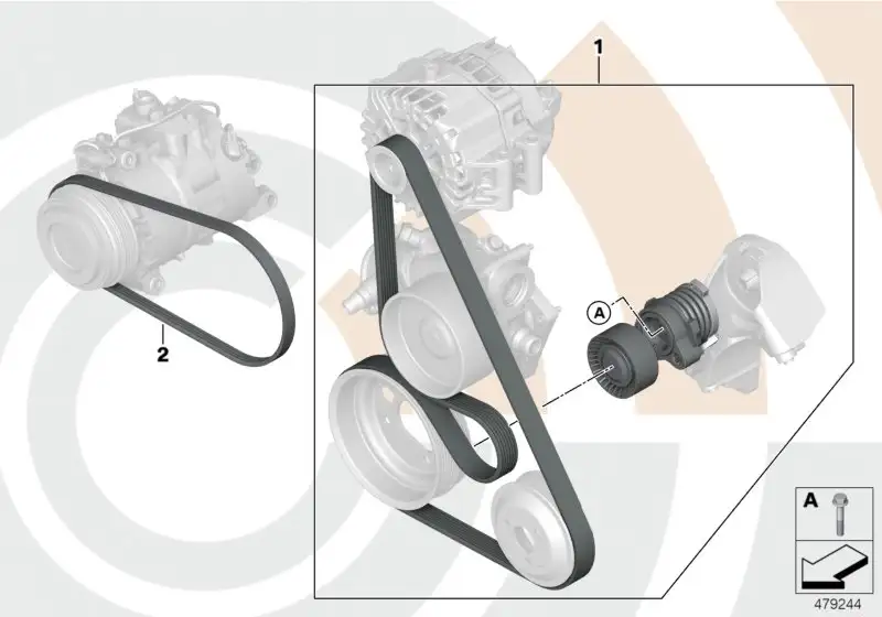 BMW Satz Riementrieb Wasserpumpe Generator E70 E71 F06 F07 F10 F1