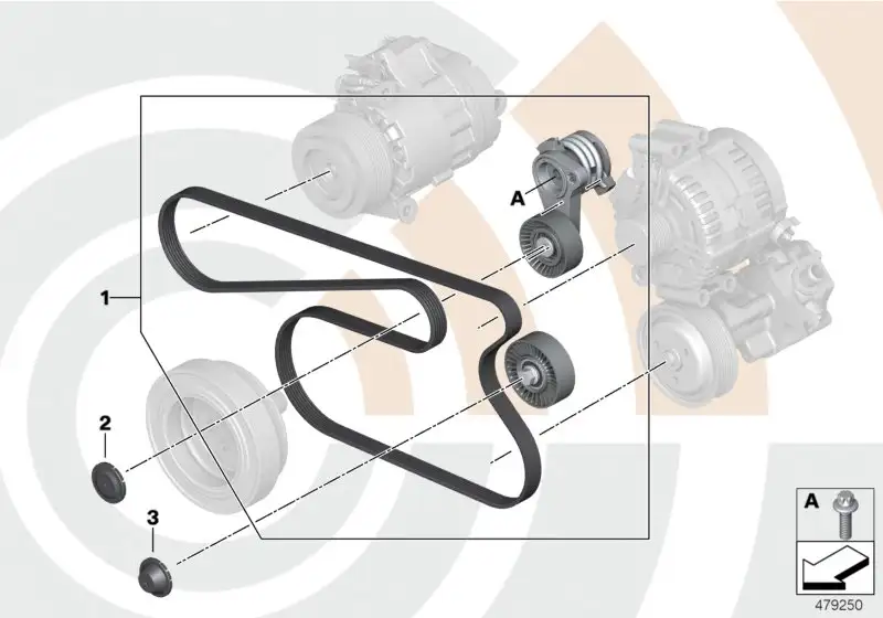 BMW Satz Riementrieb Wasserpumpe Generator F10 F11 F25 1128244972