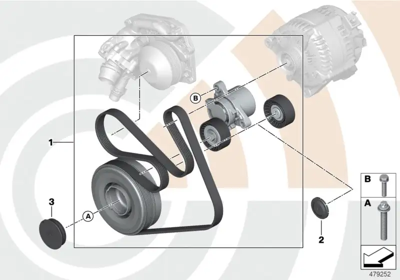 BMW Reparatursatz Riementrieb komplett F10 F11 F25 F26 1128244974