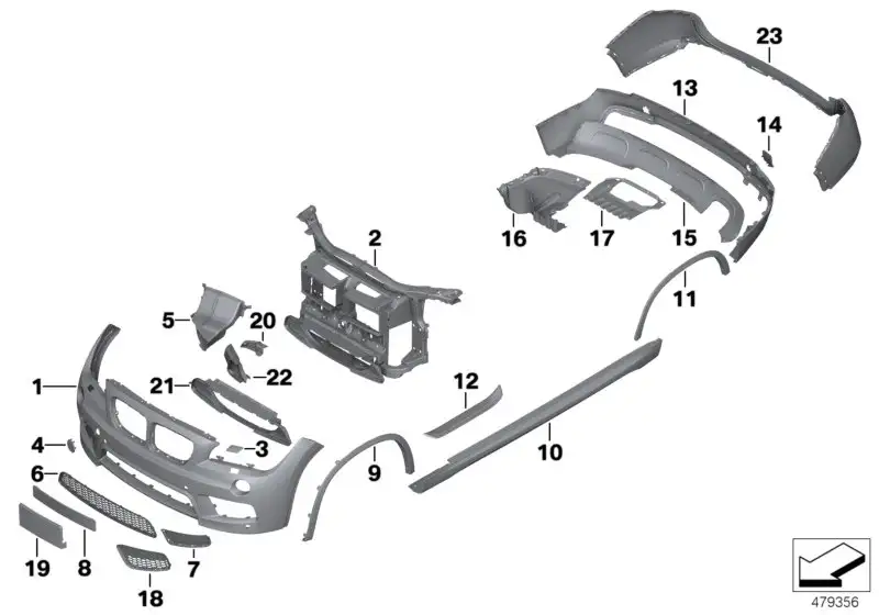 BMW Satz Abdeckkappe grundiert E84 51118049933