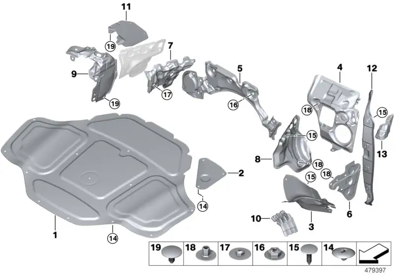 BMW Schallisolierung Frontklappe G11 G12 51487330652