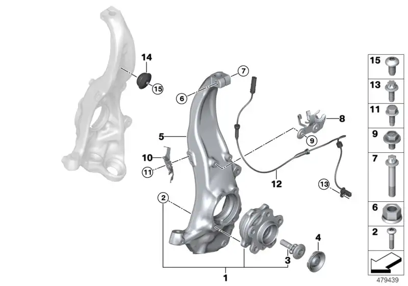 BMW Schwenklager rechts G11 G12 G32 31206884380 - Bildposition 05