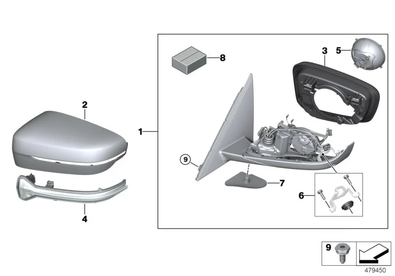 BMW Blinkleuchte Aussenspiegel rechts F90 F91 F92 F93 G11 G12 G14 G15 G16 G30 G31 G32 51167414650
