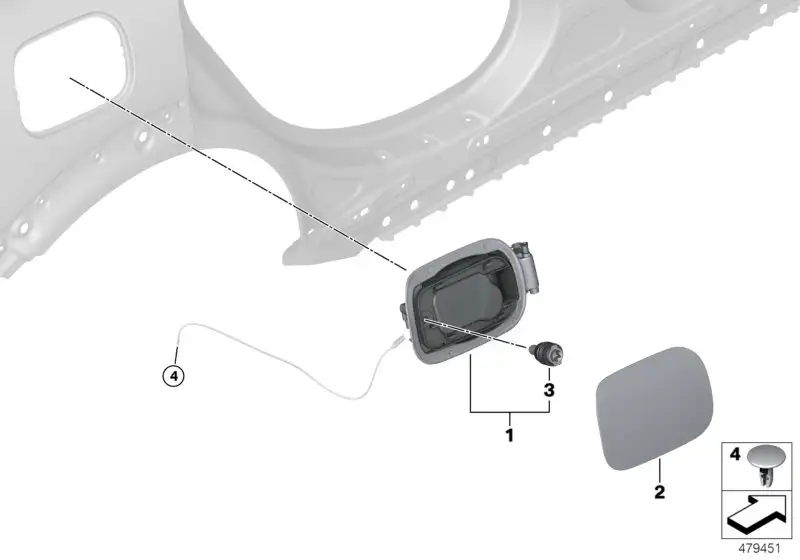 BMW Einfüllklappe F60 51917382720