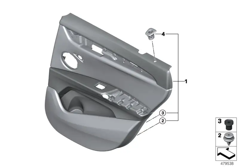 BMW Türverkleidung hinten links F48 51427438115