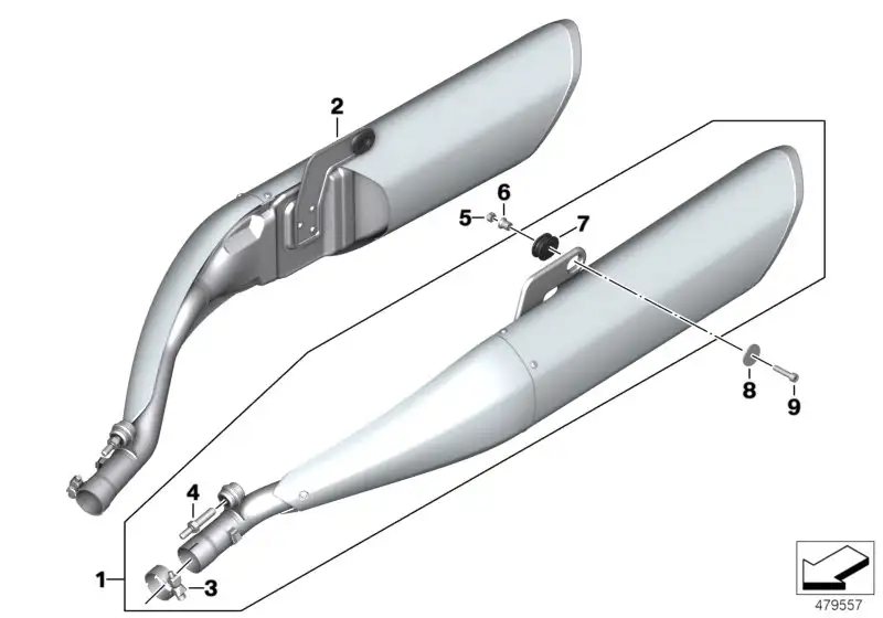BMW Nachschalldämpfer rechts 18518558277