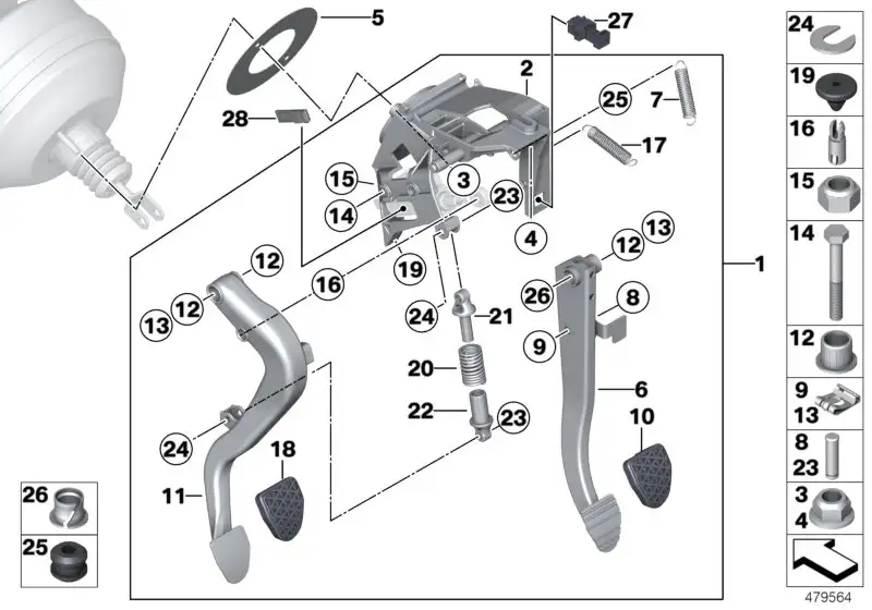 BMW Kupplungspedal 35006878301 - Bildposition 11