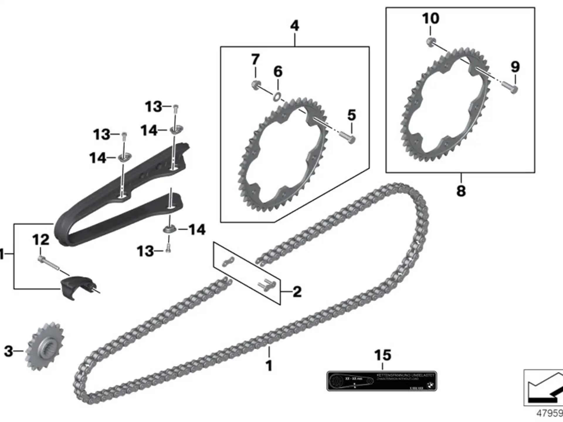 BMW Fixierstück Kettenführung K16 K42 K46 K47 K70 K72 K73 K75 R13 27722345835