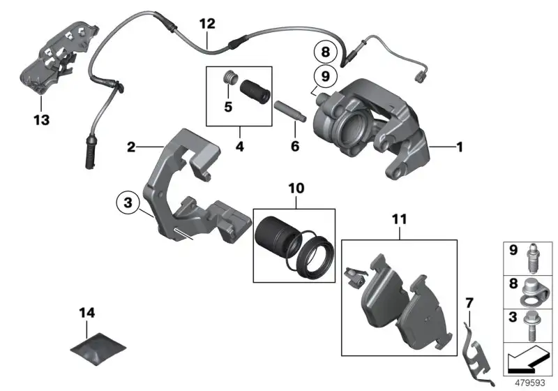 BMW Bremsträger F01 F02 F07 34216790188 - Bildposition 02