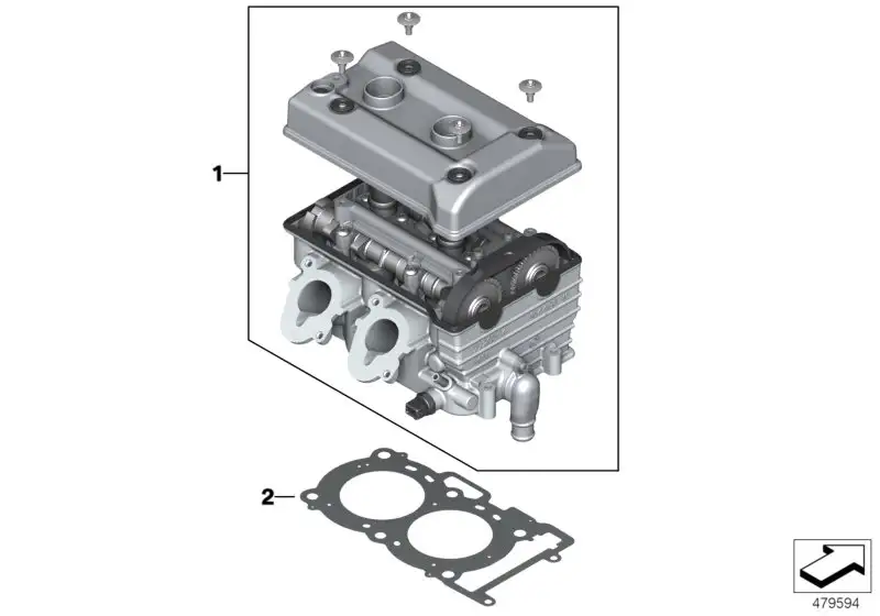 BMW Zylinderkopf komplett K18 K19 11128563919 - K18, K19 / Bildpo