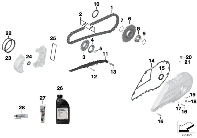 BMW Dichtung K18 K19 33358564532