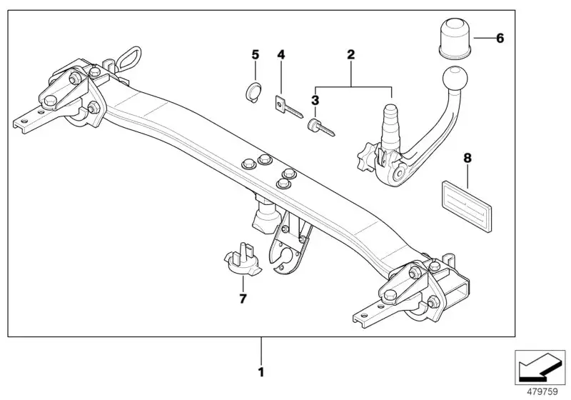 BMW Stützlastschild E38 E39 E60 E61 71601094572