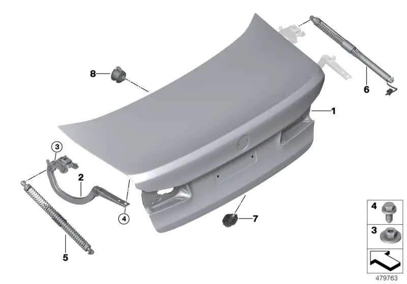 BMW Heckklappe Aluminium F90 G30 41007440695