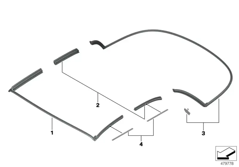 BMW Dichtung Spannbügel F23 54347421663