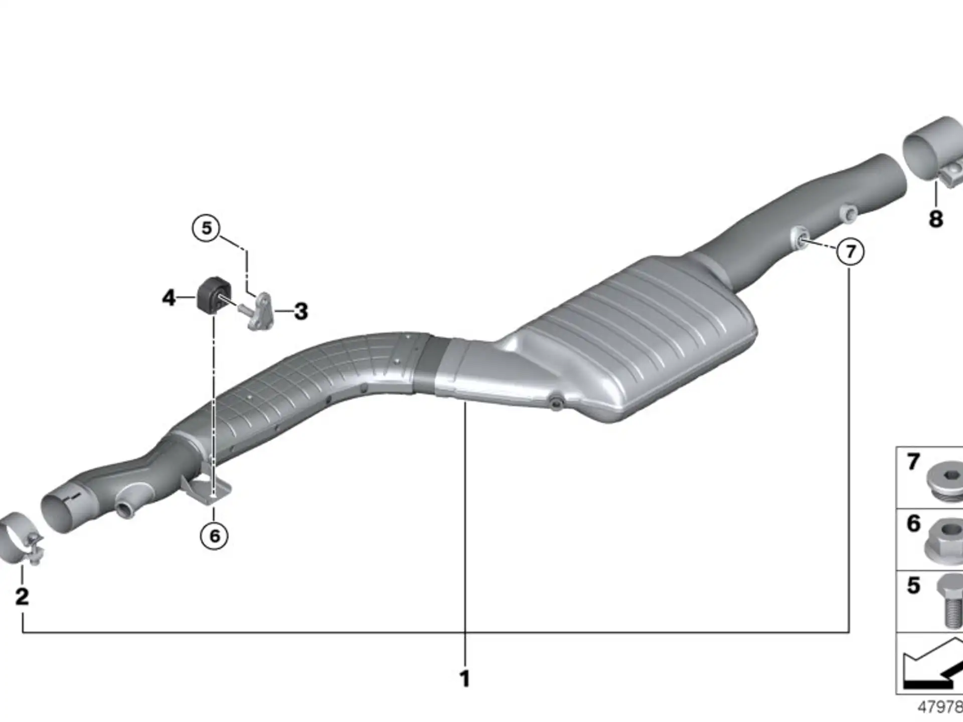BMW Gummilager G01 G02 G11 G12 G14 G15 G16 G30 G31 G32 18208599519