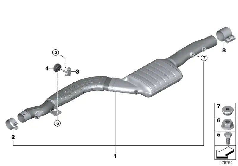 BMW Gummilager G01 G02 G11 G12 G14 G15 G16 G30 G31 G32 1820859951