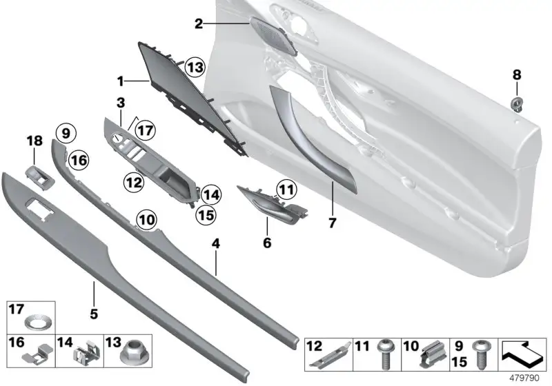 BMW Blende Schalter Fensterheber Fahrerseite F12 51417258389