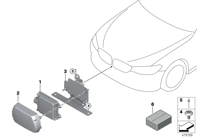 BMW Halter Sensor 66316873423 - Bildposition 03