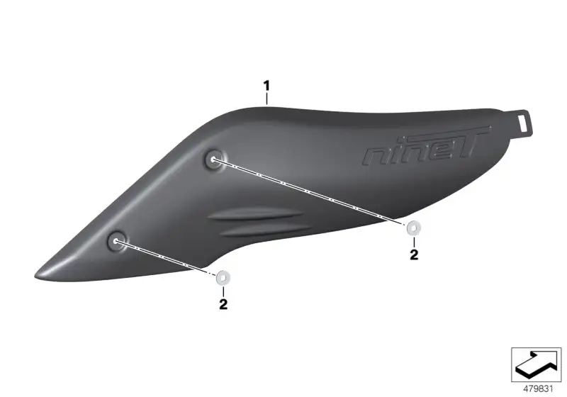 BMW Carbon Abdeckung Ansaugschnorchel K21 K22 K23 K32 K33 7731856