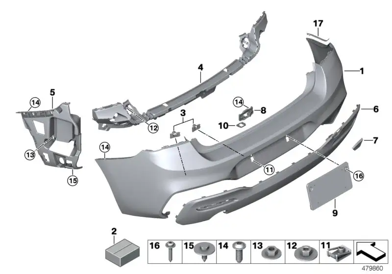 BMW Linsenblechschraube mit Bund F15 F16 F20 F21 F22 F23 F31 F85