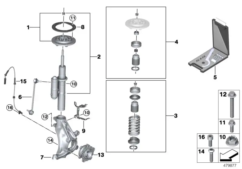 BMW Stossdämpfer vorn links F82 31308009873 - 4er F82
