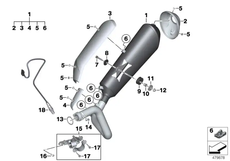 BMW Schalldämpferanlage K03 18518556578 - Bildposition 01