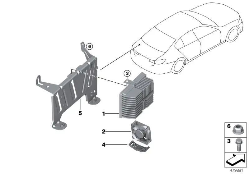 BMW Halter Verstärker G31 G32 65156802314