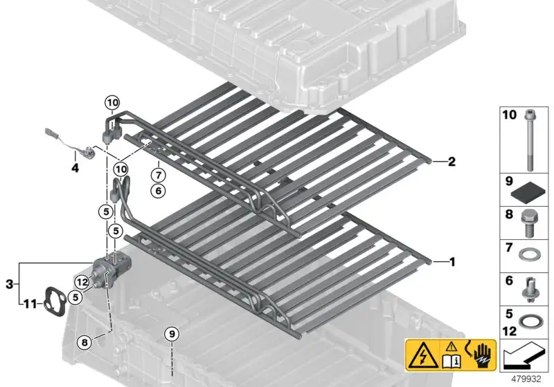 BMW Kühler Hochvolt-Batterie oben F15 61278616815