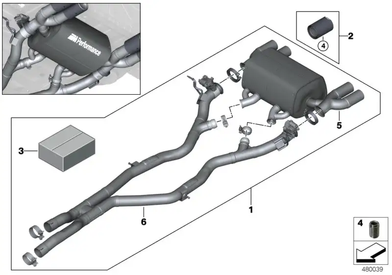 BMW M Performance Befestigungssatz M2 F87 M3 F80 M4 F82 F83
