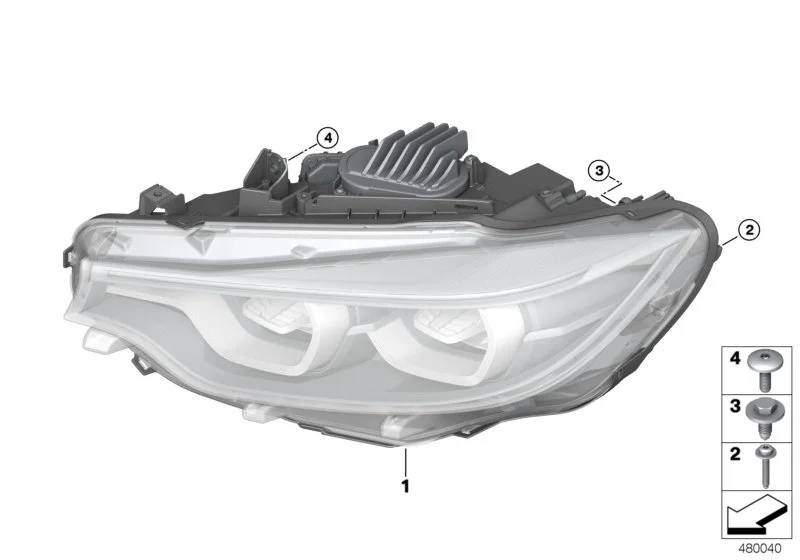 BMW Scheinwerfer LED AHL links F32 F33 F36 F80 F82 F83 63117478157