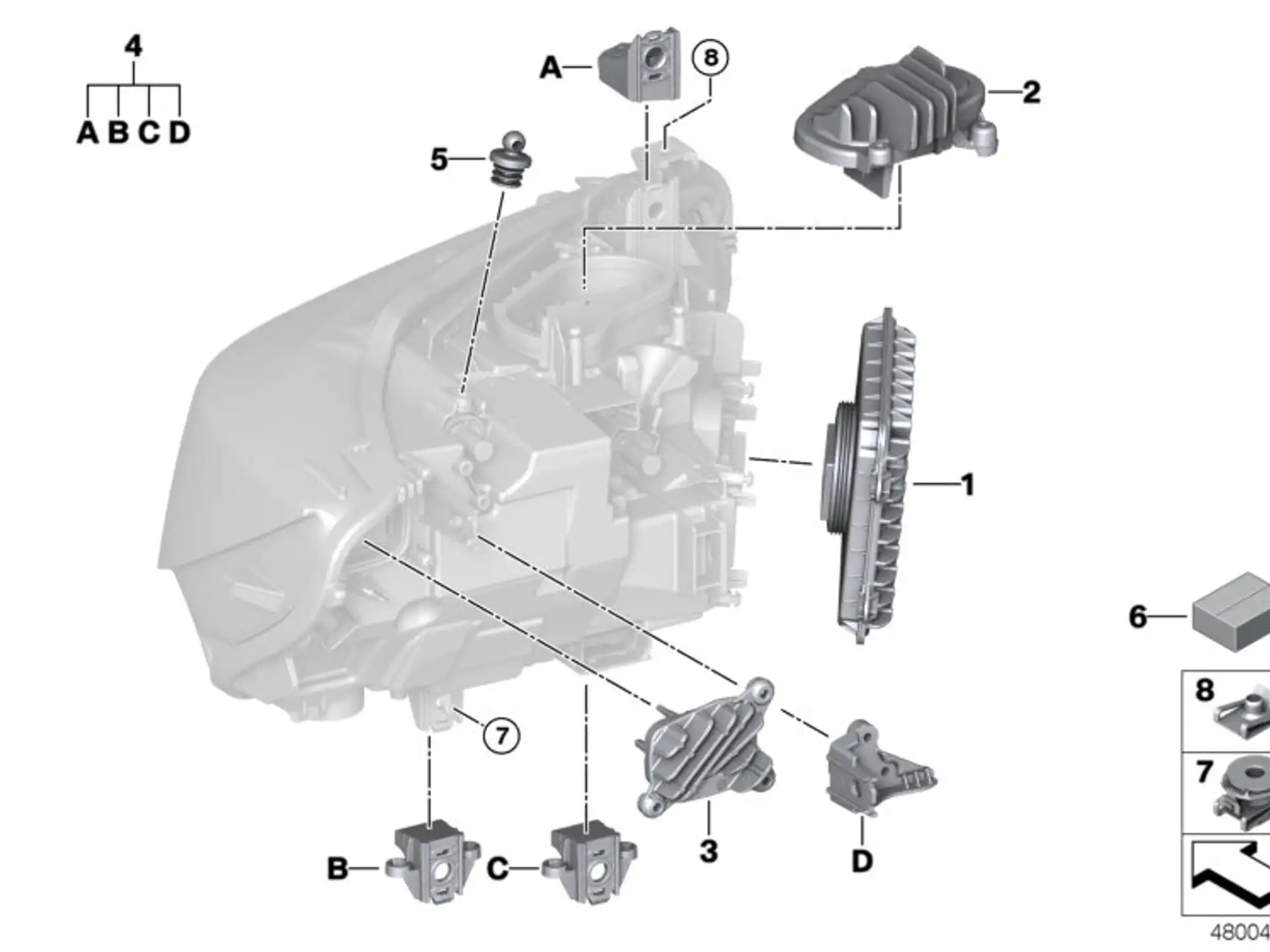 BMW Satz Reparaturhalter F32 F33 F36 F80 F82 F83 63117492725