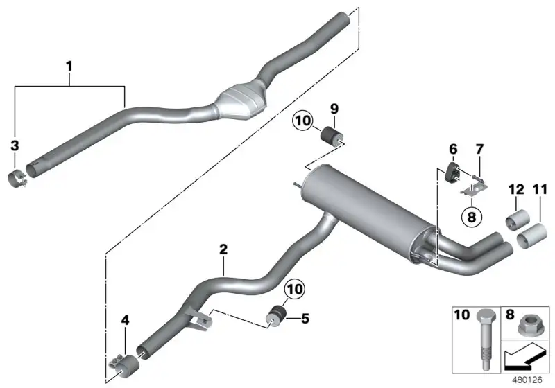 BMW Endrohrblende Chrom F20 F21 18308578596 - Bildposition 12
