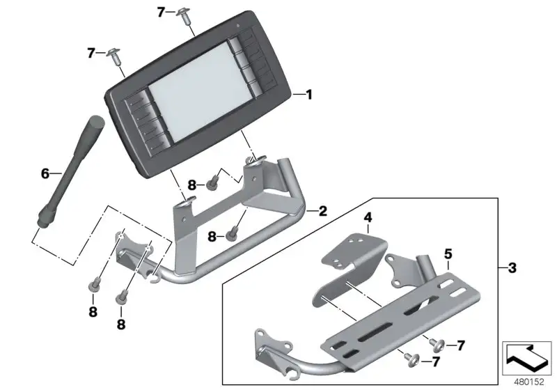 BMW Halter Bedienteil K52 65158548504