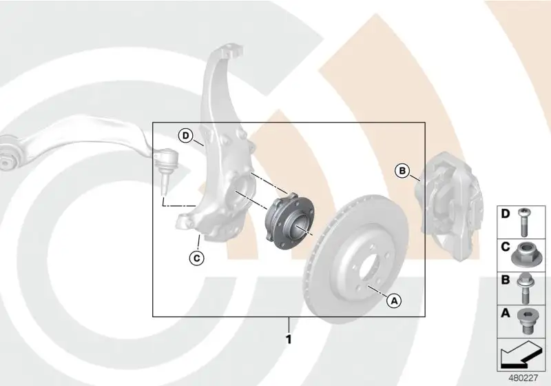 BMW Reparatursatz Radlager vorn F04 F06 F07 F10 F11 F12 F13 31222