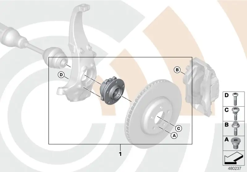 BMW Reparatursatz Radlager vorn F06 F07 F10 F11 F12 F13 312224506