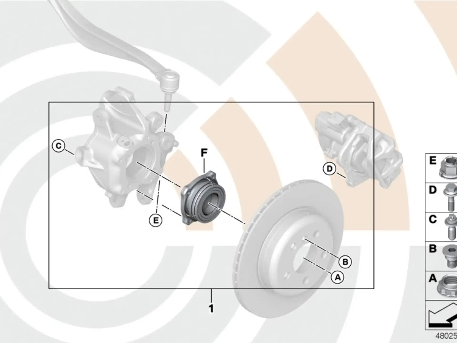 BMW Reparatursatz Radlager hinten F04 F06 F07 F10 F11 F12 F13 33412450667