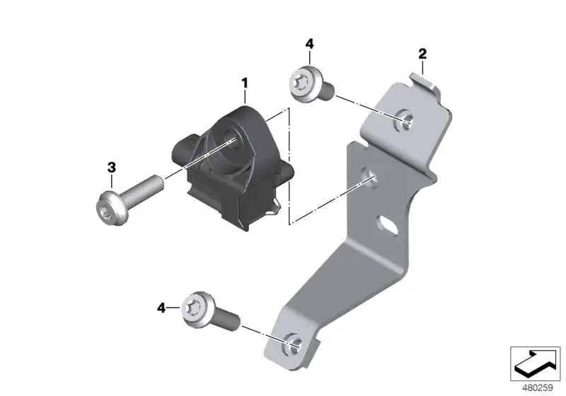 BMW Halter Beschleunigungssensor K50 K51 K52 K53 K54 61358382720