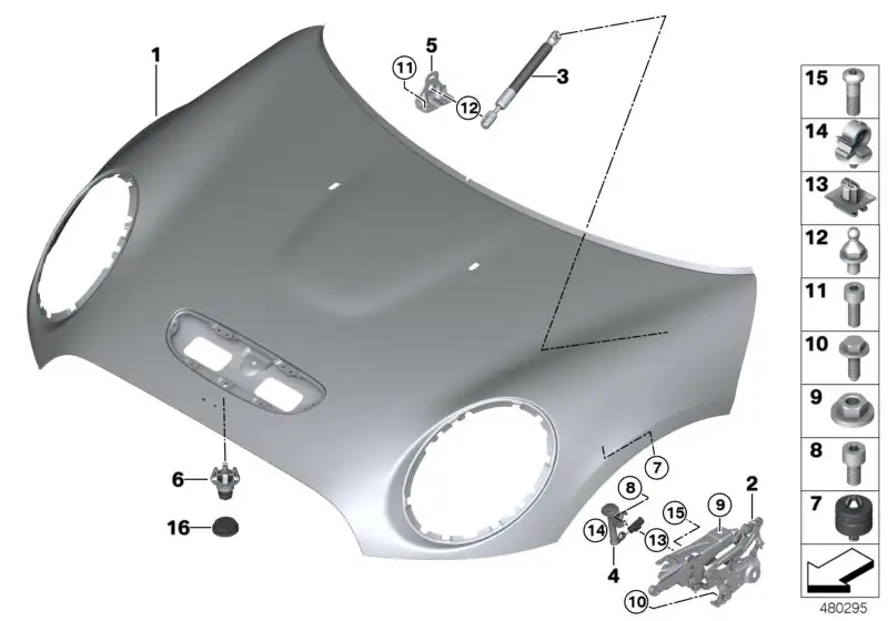 BMW Frontklappe F54 41009491517