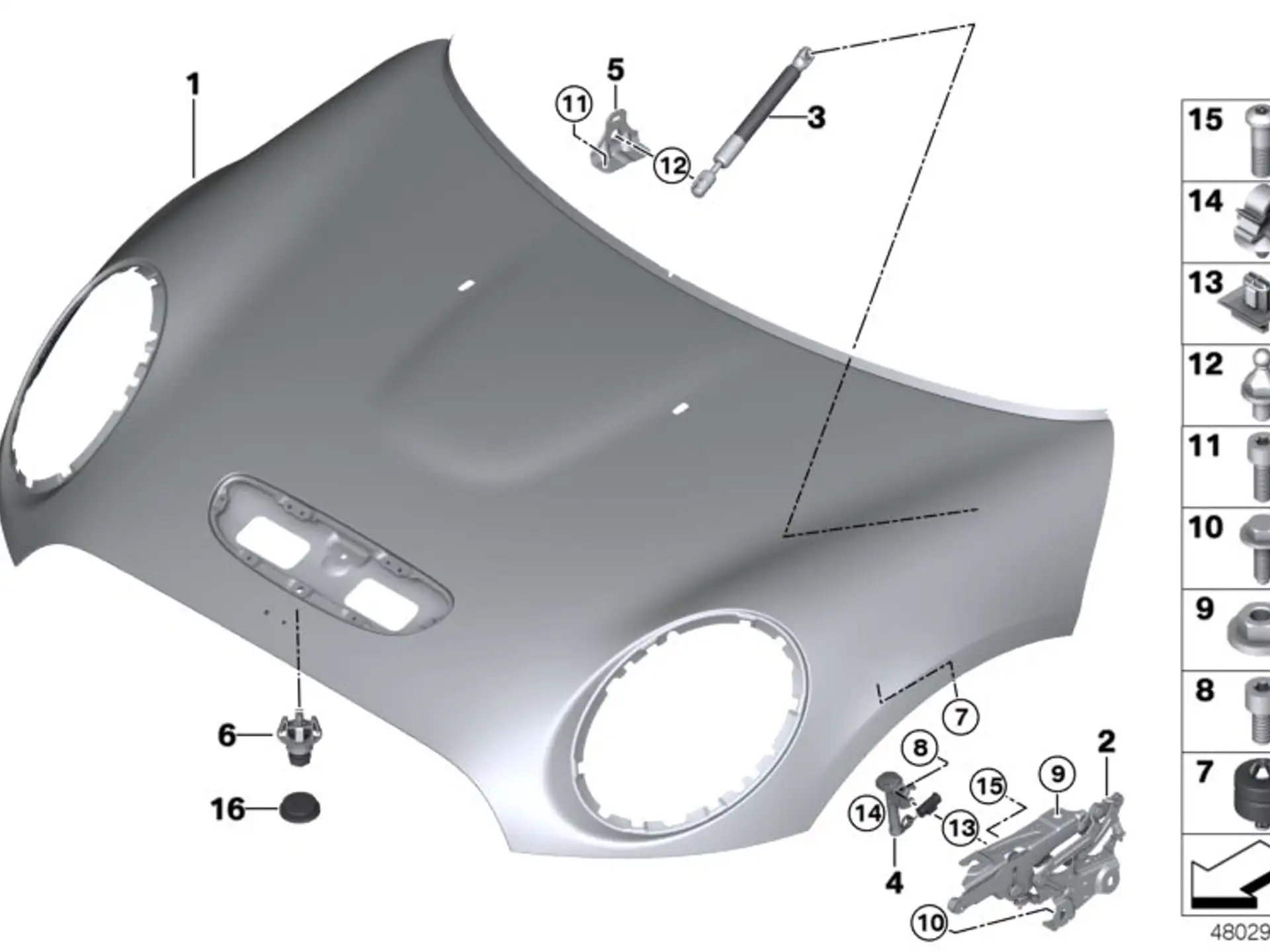 BMW Gasfeder Frontklappe Aktiv F60 51237388106