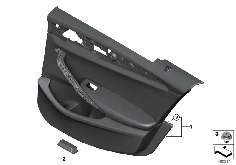 BMW Türverkleidung hinten rechts G30 G31 51427477164