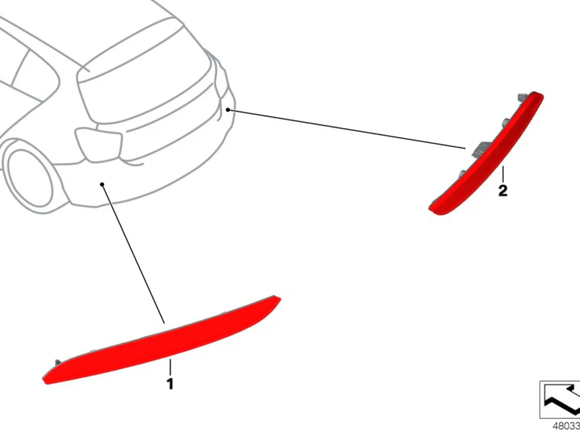 BMW Rückstrahler Links F20 F21 63147363788