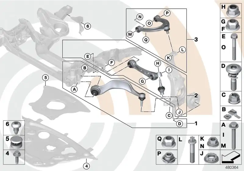 BMW Reparatursatz Querlenker unten links F10 F11 31122450843