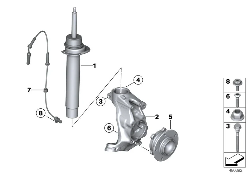BMW Federbein vorn F20 F21 F22 31316873723