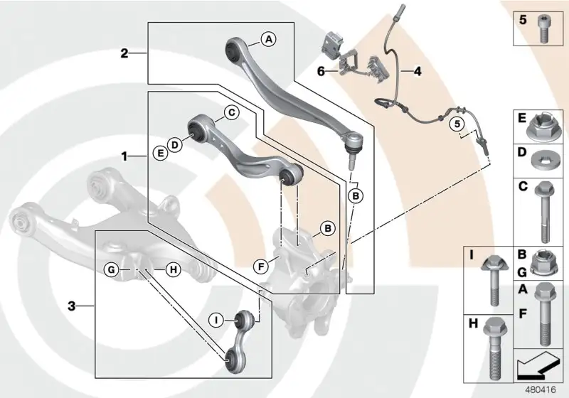 BMW Reparatursatz Intergrallenker F04 F06 F07 F10 F11 F12 F13 333
