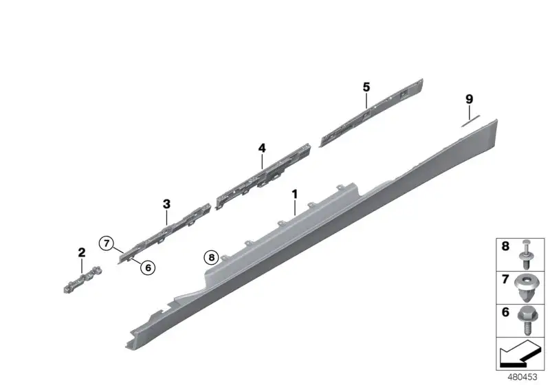 BMW Halteleiste rechts F33 F83 51777374524