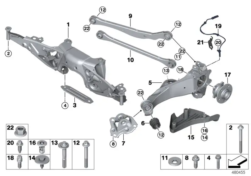 BMW Halter Bremsschlauch hinten rechts 34526865028 - Bildposition